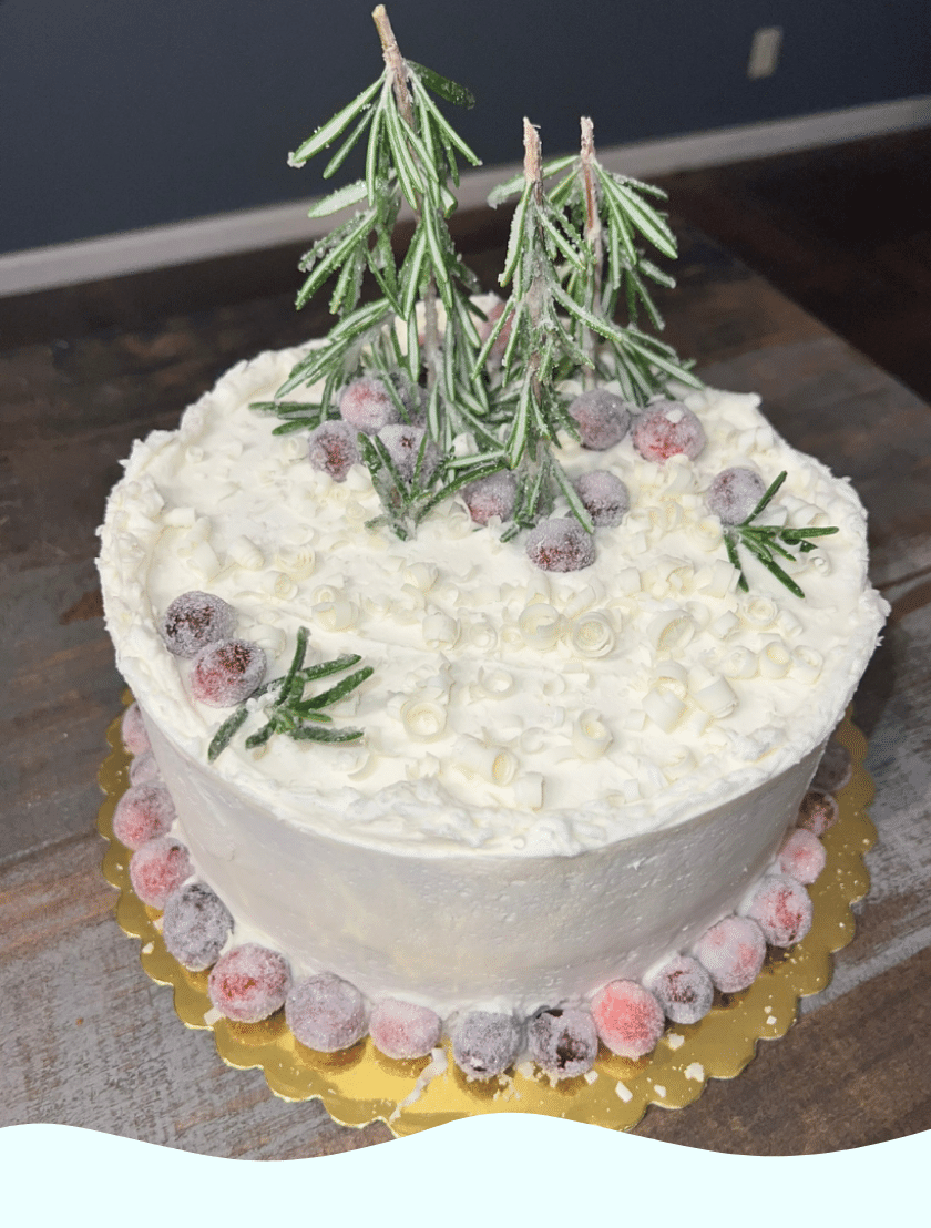 gluten free cake with white icing